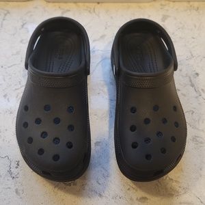 Black platform Crocs size 7 womens